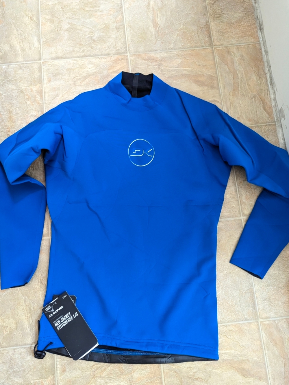 NWT Dakine Men’s Medium Long Sleeve 1mm Wetsuit Top Neo Jacket Stitchfree Blue